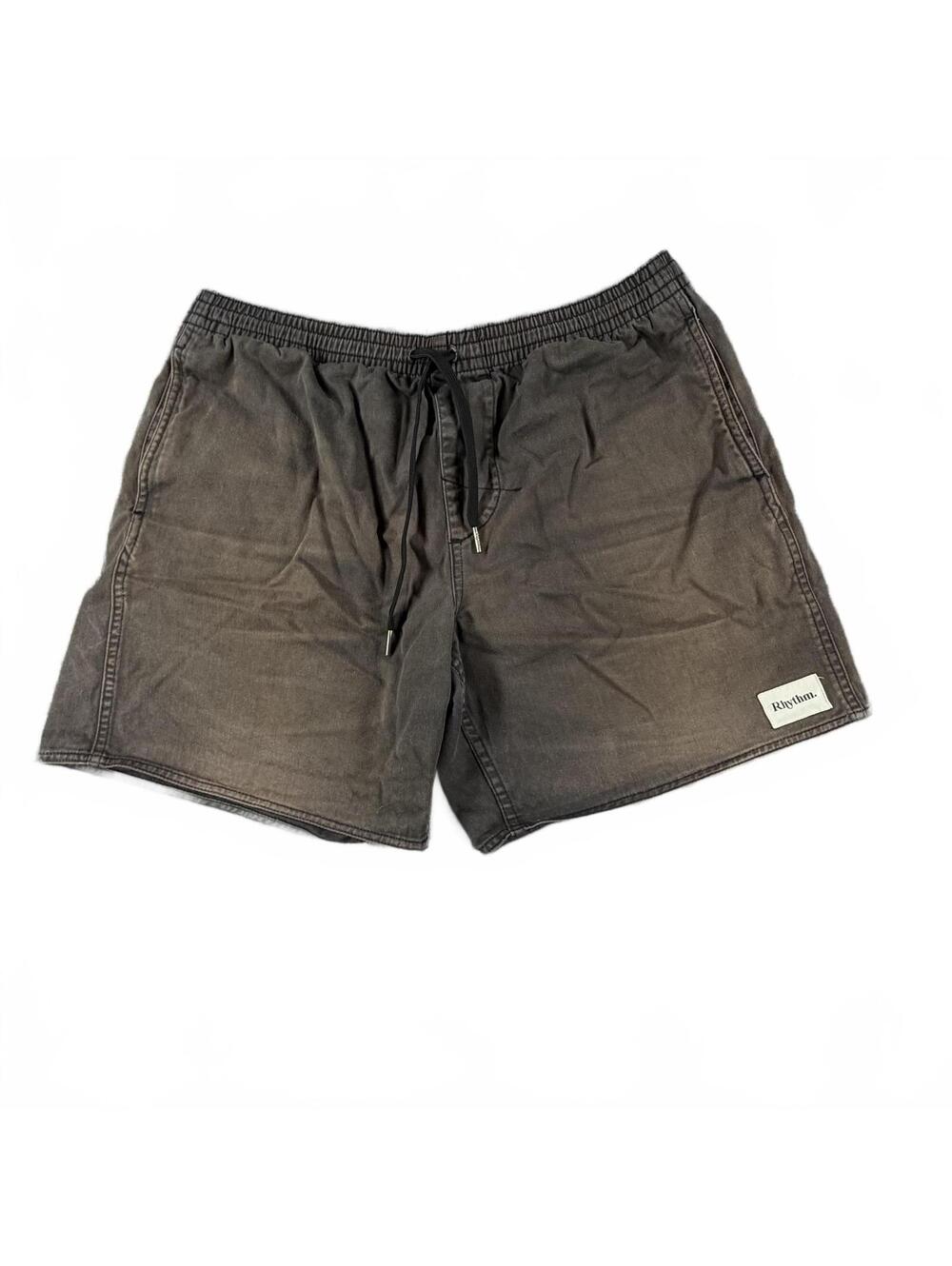 Men's Rhythm Charcoal Drawstring Shorts Size 36 Inseam 6"